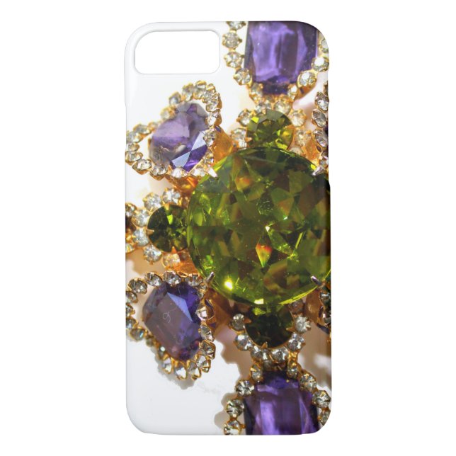 Purple Amethyst Diamonds Emeralds jewelry  Case-Mate iPhone Case (Back)