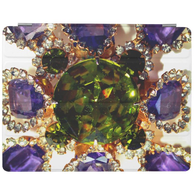 Purple Amethyst Diamonds Emeralds jewelry  iPad Smart Cover (Horizontal)