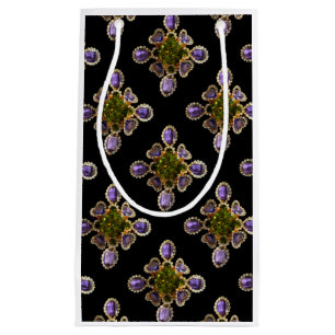Purple Amethyst Diamonds Emeralds jewelry Small Gift Bag
