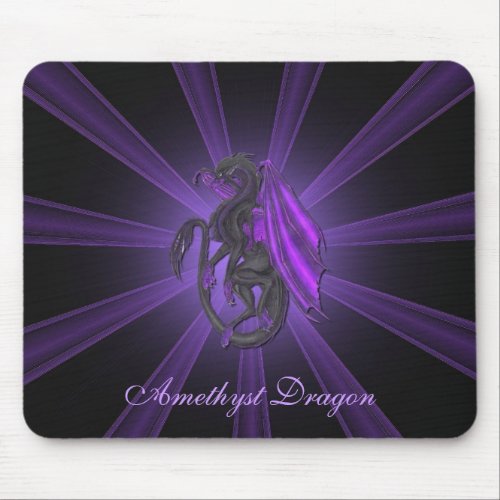 Purple Amethyst Dragon Mouse Pad