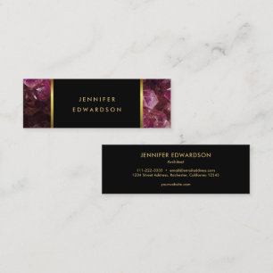 Purple amethyst gemstone crystal professional mini business card
