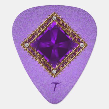 Purple Amethyst Guitar Pick by Lilleaf at Zazzle