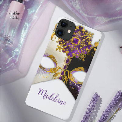 Purple Amethyst Jewels Venetian Carnivale Mask