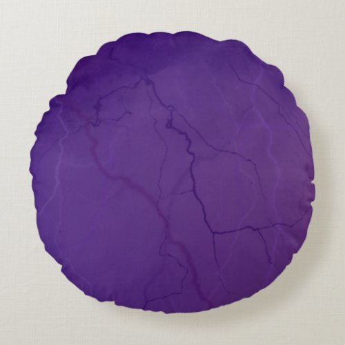 Purple Amethyst Lightning Round Pillow