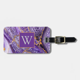 Purple Amethyst Luggage Tag