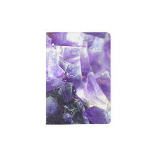 Purple amethyst passport holder