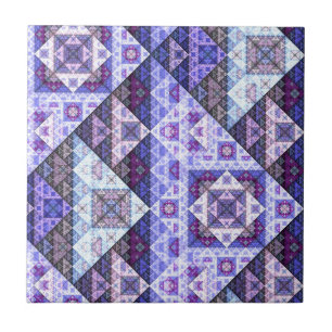 Purple Amethyst Pattern Ceramic Tile