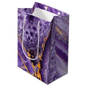 Purple Amethyst Pattern Medium Gift Bag