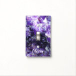 Purple Amethyst Personalized Name Light Switch Cover at Zazzle