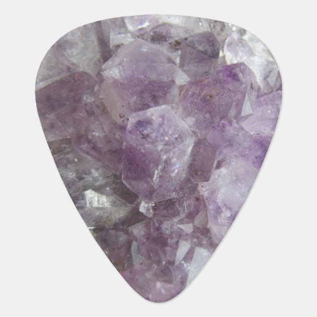Purple Amethyst Photo Guitar Pick (Front)