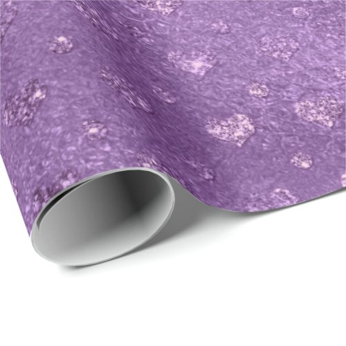 Purple Amethyst Plum Shiny Glass Emerald VIP Wrapping Paper