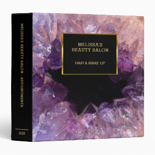 Purple amethyst professional appointment book 3 ring binder