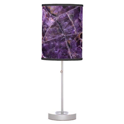 Purple Amethyst Quartz Table Lamp (Front)