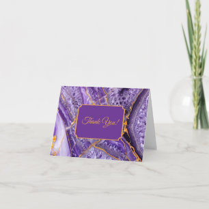Purple Amethyst Thank You Card