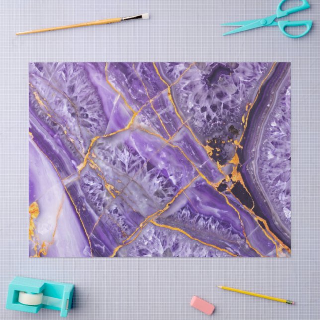 Purple Amethyst  Tissue Paper (Craft)