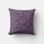 Purple Amethyst Vintage Tin Tile Look Rustic Home Throw Pillow at Zazzle