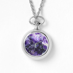 Purple amethyst watch