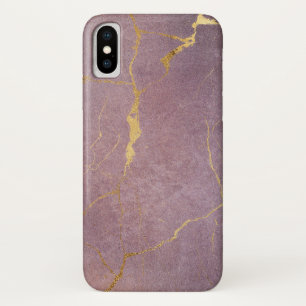 Purple Amethyst with Gold Marbl iPhone / iPad case