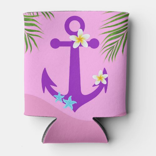 Purple Anchor Can Cooler