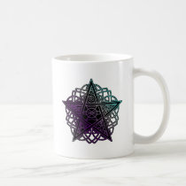Purple and aqua intricate pentacle