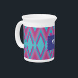 Purple and Aqua Tribal Beverage Pitcher<br><div class="desc">We are celebrating the New 2013 color trends in this fun scribble chevron zigzag pattern - using colors from the new COLOR PALETTE 2013 - We have left all of the images used in this design customizable - You can play with them to your hearts content- Click the orange 'Customize...</div>