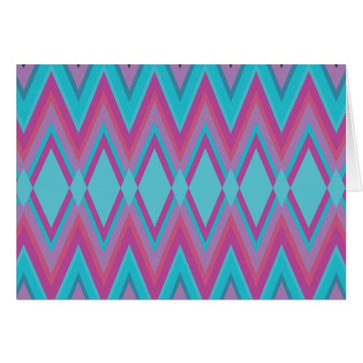 Purple and Aqua Tribal Cards (Front Horizontal)