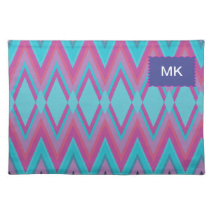 Purple and Aqua Tribal Cloth Placemat