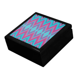 Purple and Aqua Tribal Jewelry Box