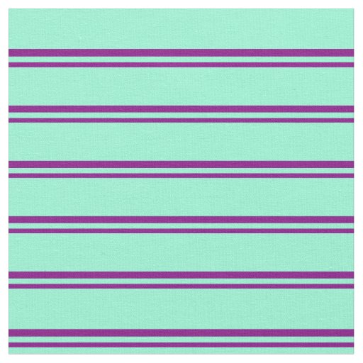 Purple and Aquamarine Striped/Lined Pattern Fabric