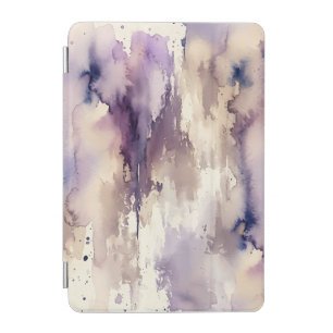 Purple and Beige Abstract Watercolor iPad Mini Cover