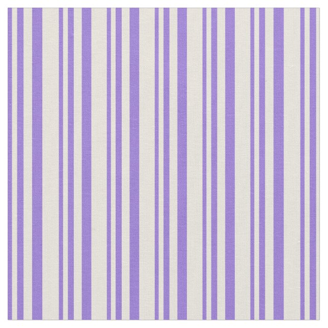 Purple and Beige Lines Pattern Fabric (Close Up)
