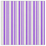 [ Thumbnail: Purple and Beige Lines Pattern Fabric ]