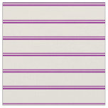 [ Thumbnail: Purple and Beige Striped/Lined Pattern Fabric ]