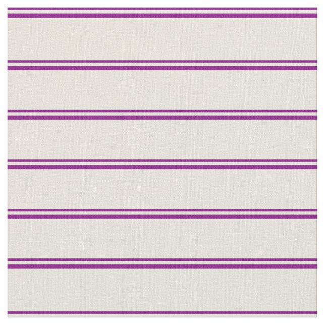 Purple and Beige Striped/Lined Pattern Fabric (Close Up)