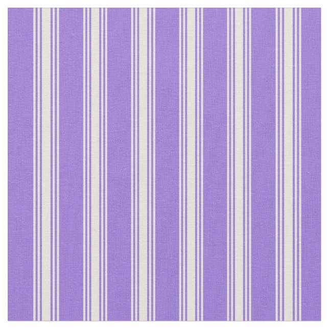 Purple and Beige Stripes Pattern Fabric (Close Up)