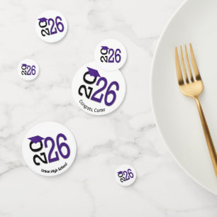 Purple and Black 2026 Graduation  Confetti
