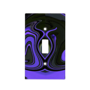 Purple and Black Abstract Light Switch Cover