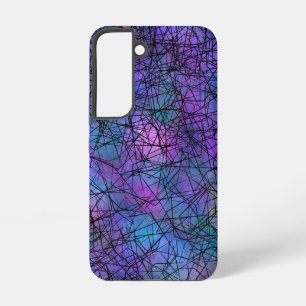 Purple and Black Abstract Line Unique Art    Samsung Galaxy S22 Case