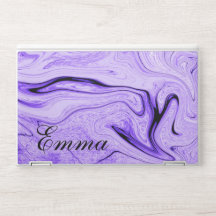 Purple and Black Abstract Marble