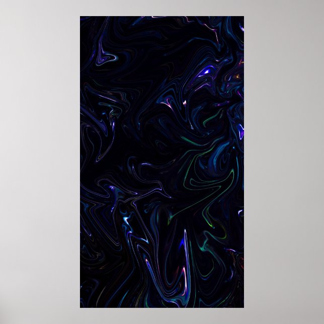 Purple and black abstract painting poster (Front)
