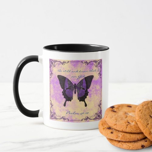 Purple and Black Butterful Combo Mug Beautiful 