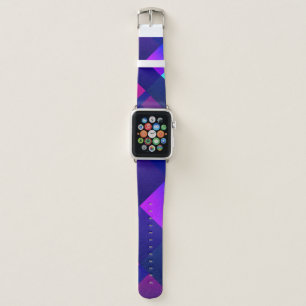Purple and black checkered illustration apple watch band