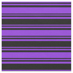 Purple and Black Colored Lined/Striped Pattern Fabric