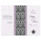 Purple and Black Damask Wedding Program