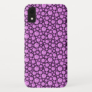 Purple and Black Diamond Bling Pattern iPhone XR Case
