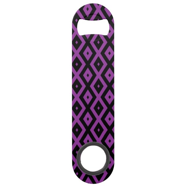 Purple and black diamond pattern bar key (Front)