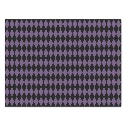 Purple and Black Diamond Pattern Halloween Tissue Paper