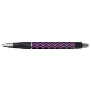 Purple and black diamond pattern pen