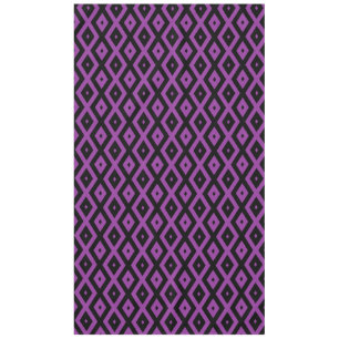 Purple and black diamond pattern tablecloth