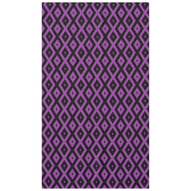 Purple and black diamond pattern tablecloth (Front)